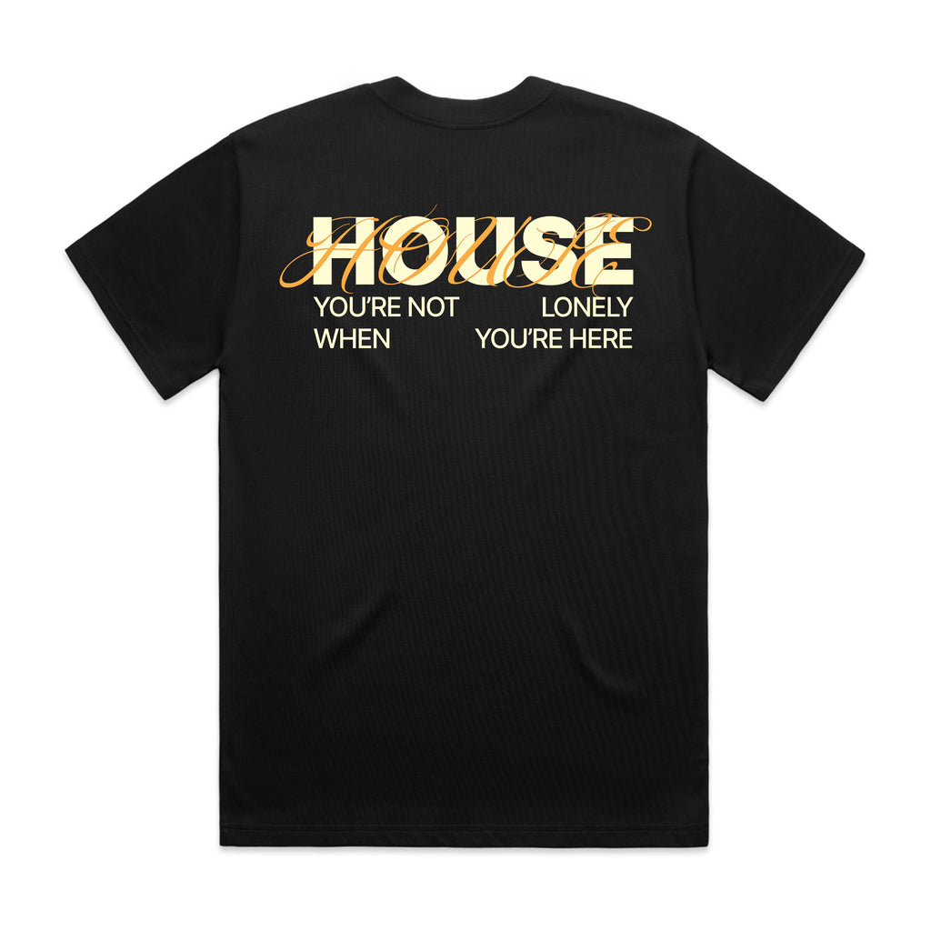 HOUSE OF HARLŌW T-SHIRT (8.2 OZ. BLACK/CREAM)