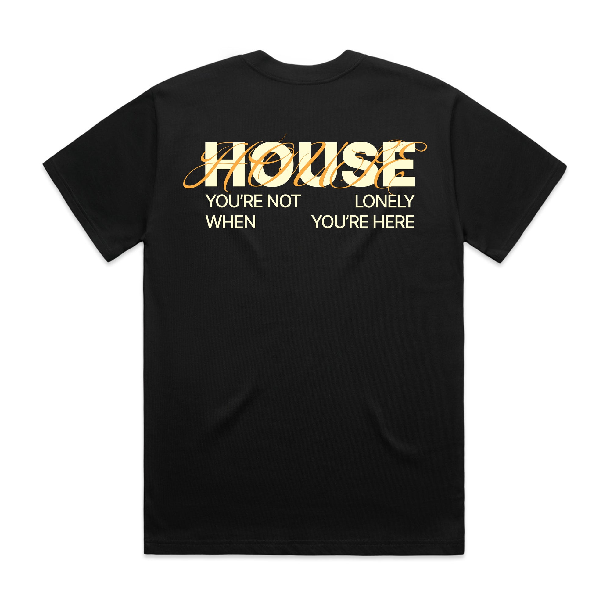 HOUSE OF HARLŌW T-SHIRT (8.2 OZ. BLACK/CREAM)